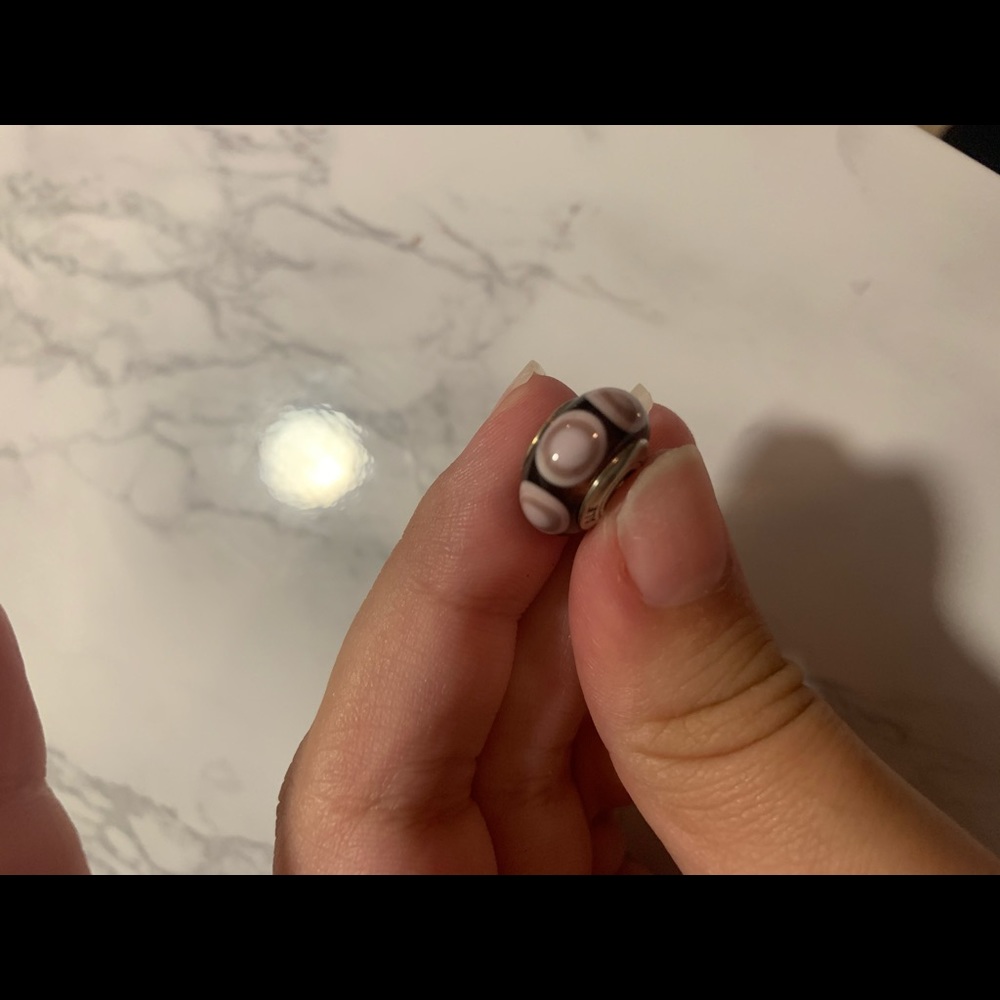 Purple Pandora Glass Charm